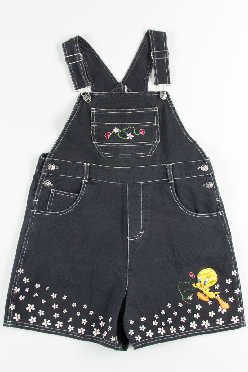 Tweety Bird Overall Shorts (sz. Kids 14/16)