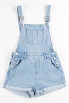 Cuffed Denim Overall Shorts (sz. 8)