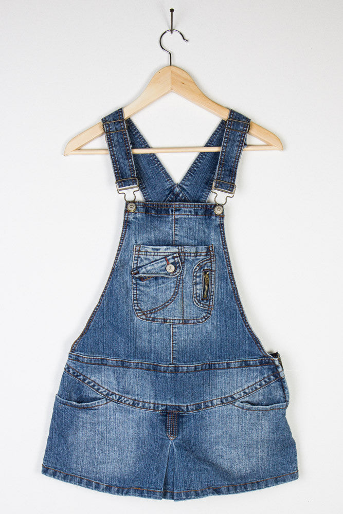 Vintage Denim Overall Shorts 36