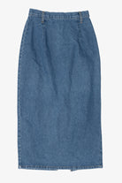 Vintage Mixed Blues Denim Maxi Skirt (1990s)