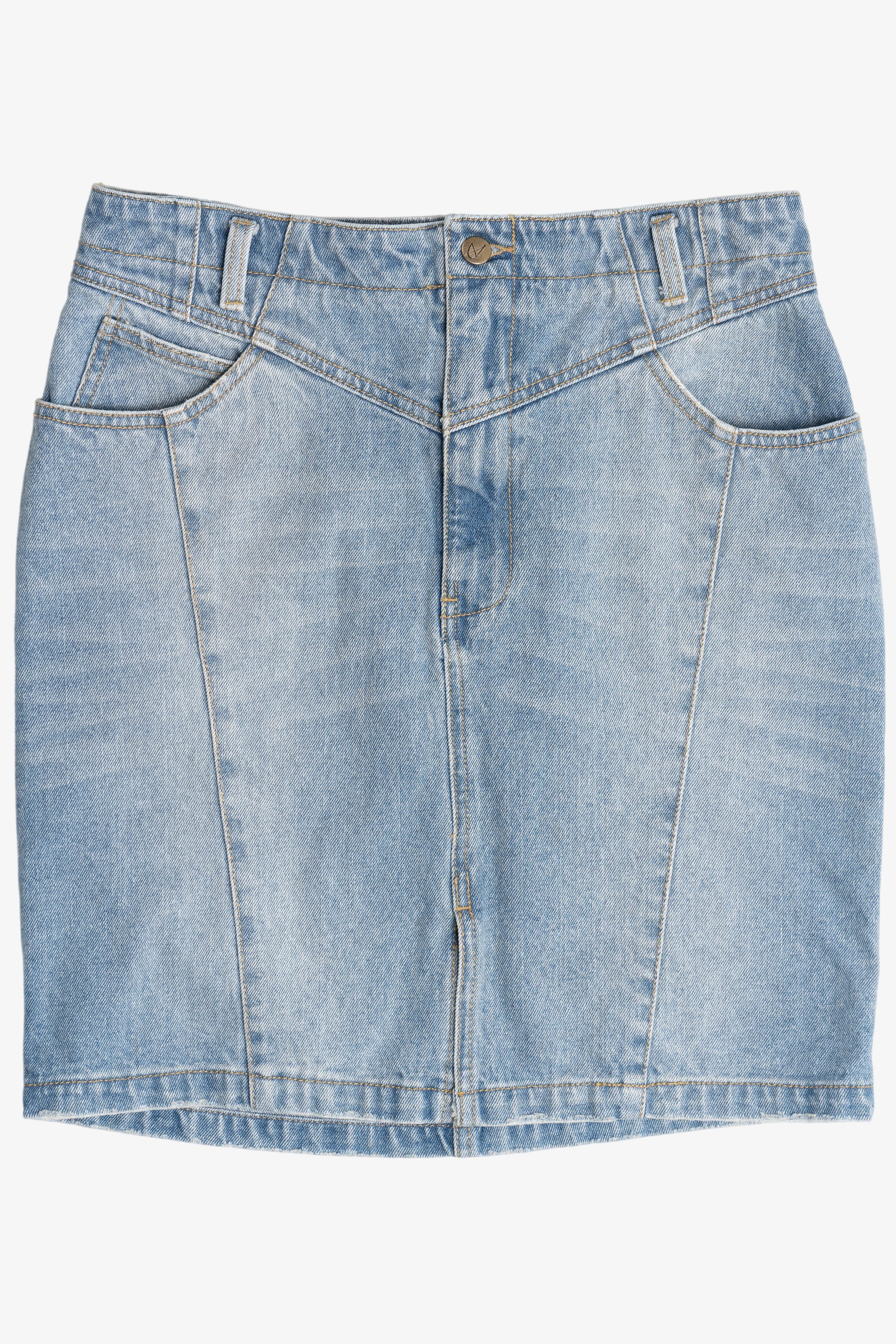 Light Blue Midrise Denim Mini Skirt (2020s)