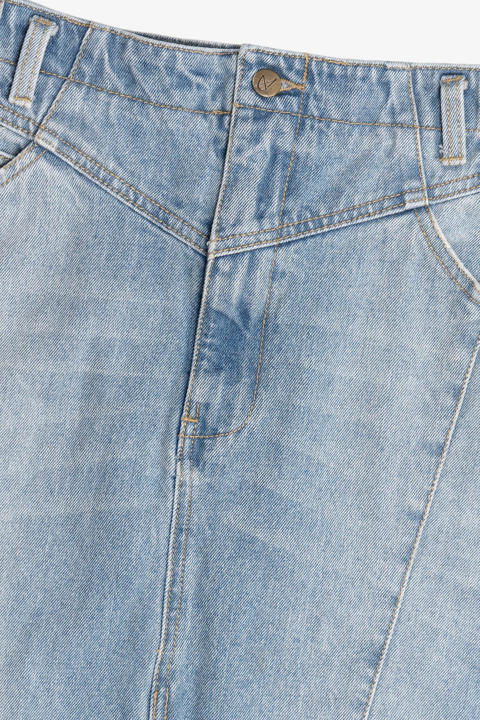 Light Blue Midrise Denim Mini Skirt (2020s)