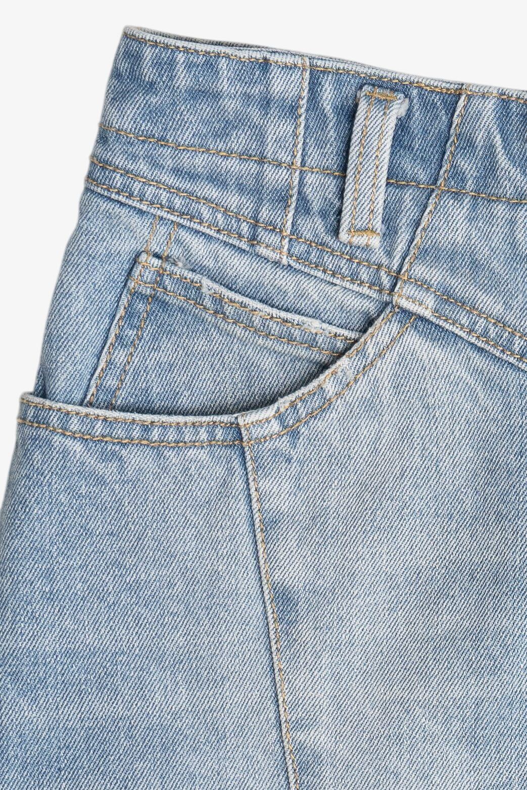 Light Blue Midrise Denim Mini Skirt (2020s)