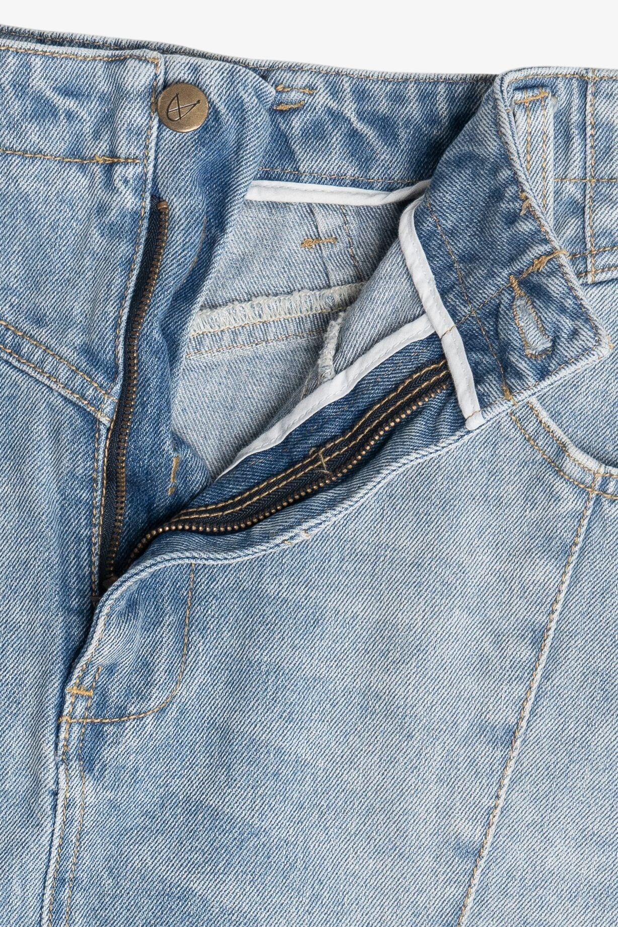 Light Blue Midrise Denim Mini Skirt (2020s)