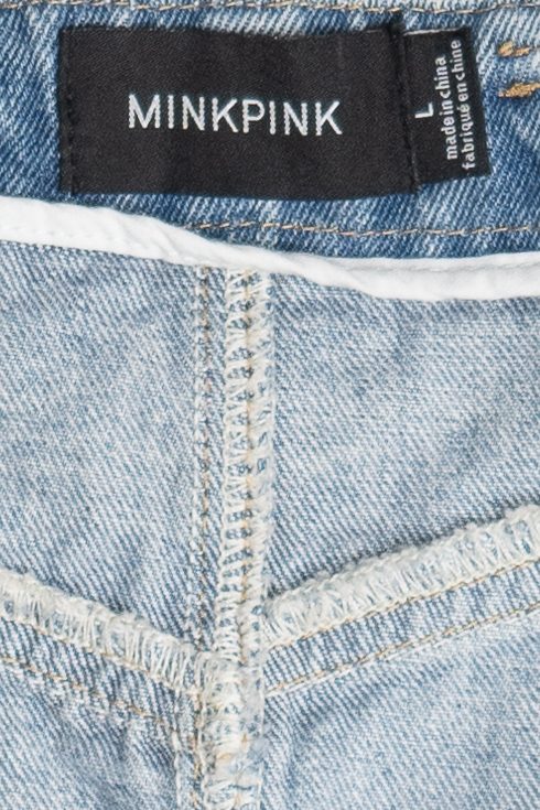 Light Blue Midrise Denim Mini Skirt (2020s)