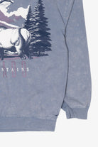 Blue Rocky Mountains Colorado Elk Wrap Around Sweatshirt