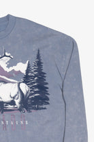 Blue Rocky Mountains Colorado Elk Wrap Around Sweatshirt