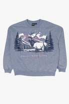 Blue Rocky Mountains Colorado Elk Wrap Around Sweatshirt