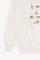 Vintage White "New York, Paris, Rome, Brawley" Tultex Raglan Sweatshirt (1990s)