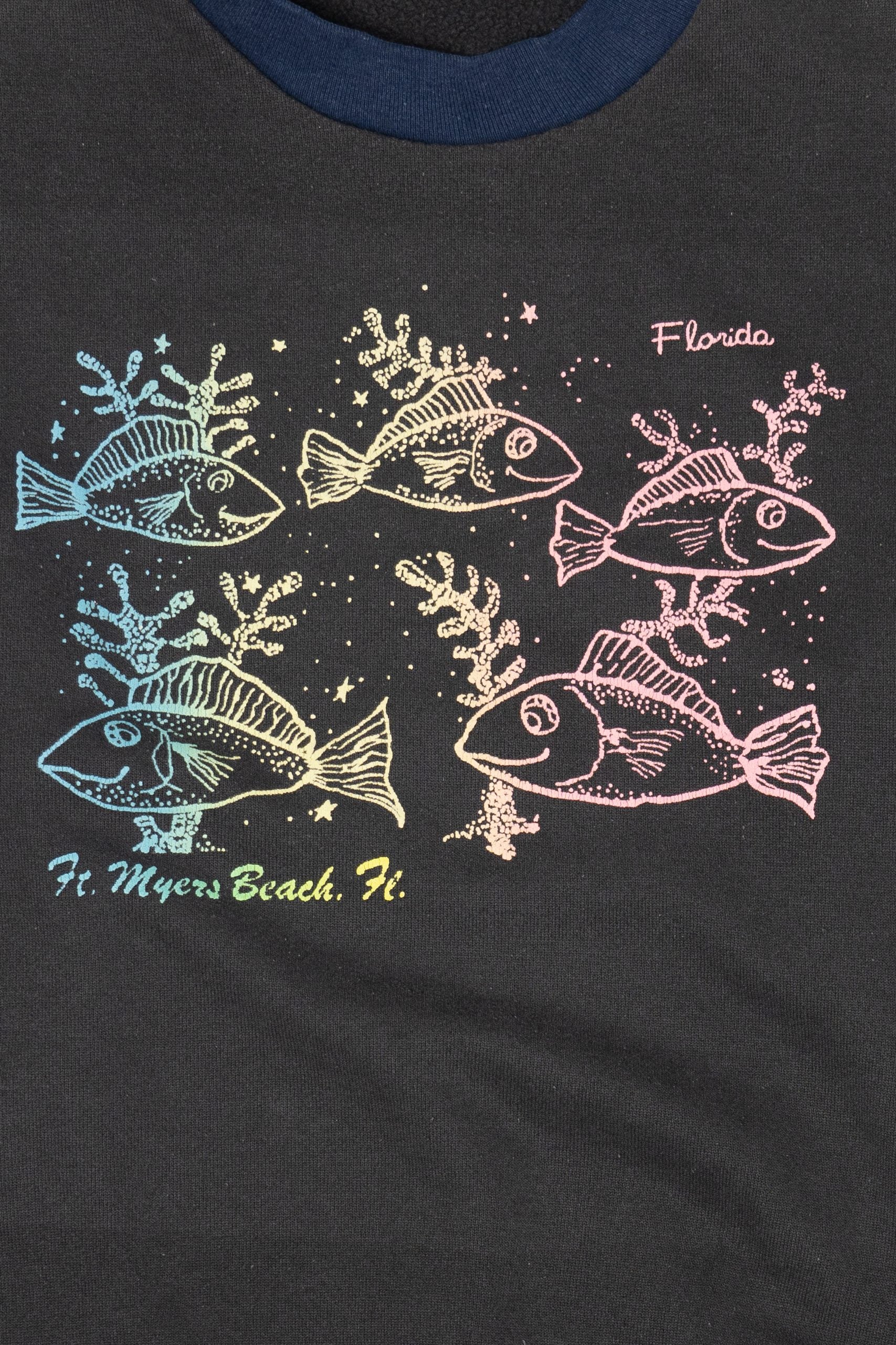 Vintage Ft. Myers Beach Florida Fish Sweatshirt (1990s)