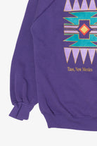Vintage Purple Taos, New Mexico Southerwestern Pattern Tultex Sweatshirt (1990s)