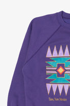 Vintage Purple Taos, New Mexico Southerwestern Pattern Tultex Sweatshirt (1990s)