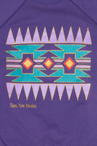 Vintage Purple Taos, New Mexico Southerwestern Pattern Tultex Sweatshirt (1990s)