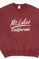 Vintage Burgundy Mt. Lakes California Sweatshirt (1990s)