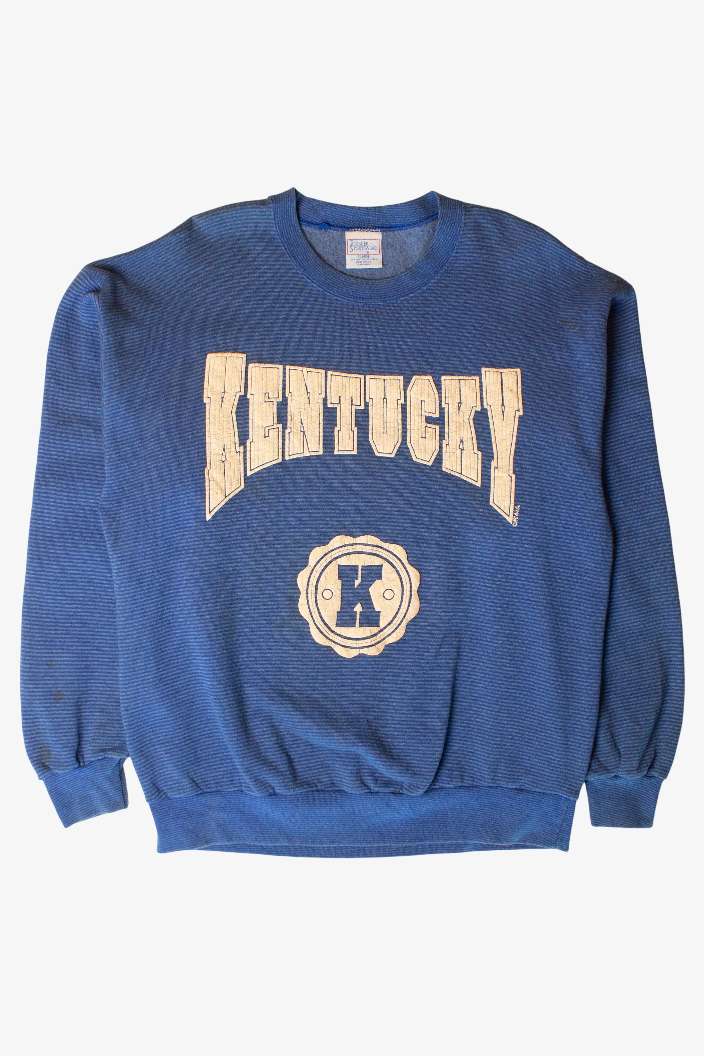 Vintage Blue Striped Kentucky Sweatshirt (1990s)
