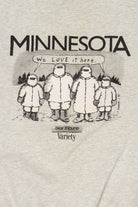 Vintage Minnesota We Love It Here Star Tribune Funny Sweatshirt (1990s)