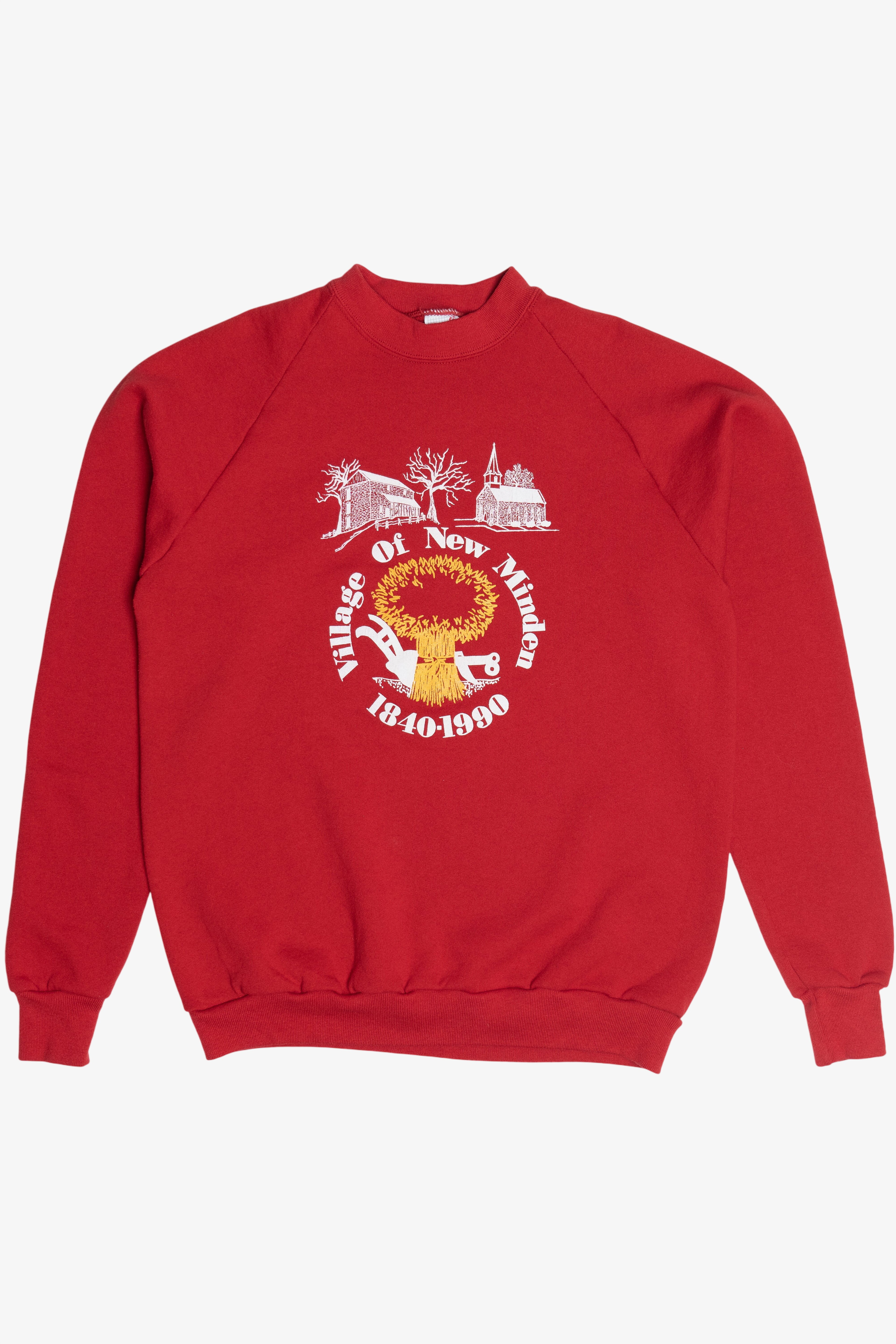 Vintage "Village Of New Minden" 1840-1990 Commemorative Raglan Sweatshirt (1990s)