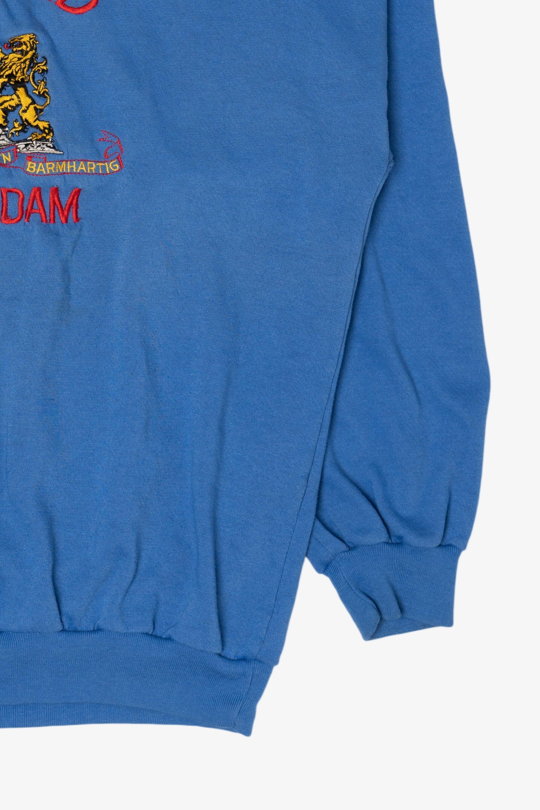 Vintage Blue Embroidered Holland Amsterdam Sweatshirt (1990s)