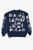 Vintage Navy Blue Michigan Lighthouses Sweatshirt (1990s)