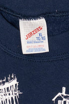 Vintage Navy Blue Michigan Lighthouses Sweatshirt (1990s)