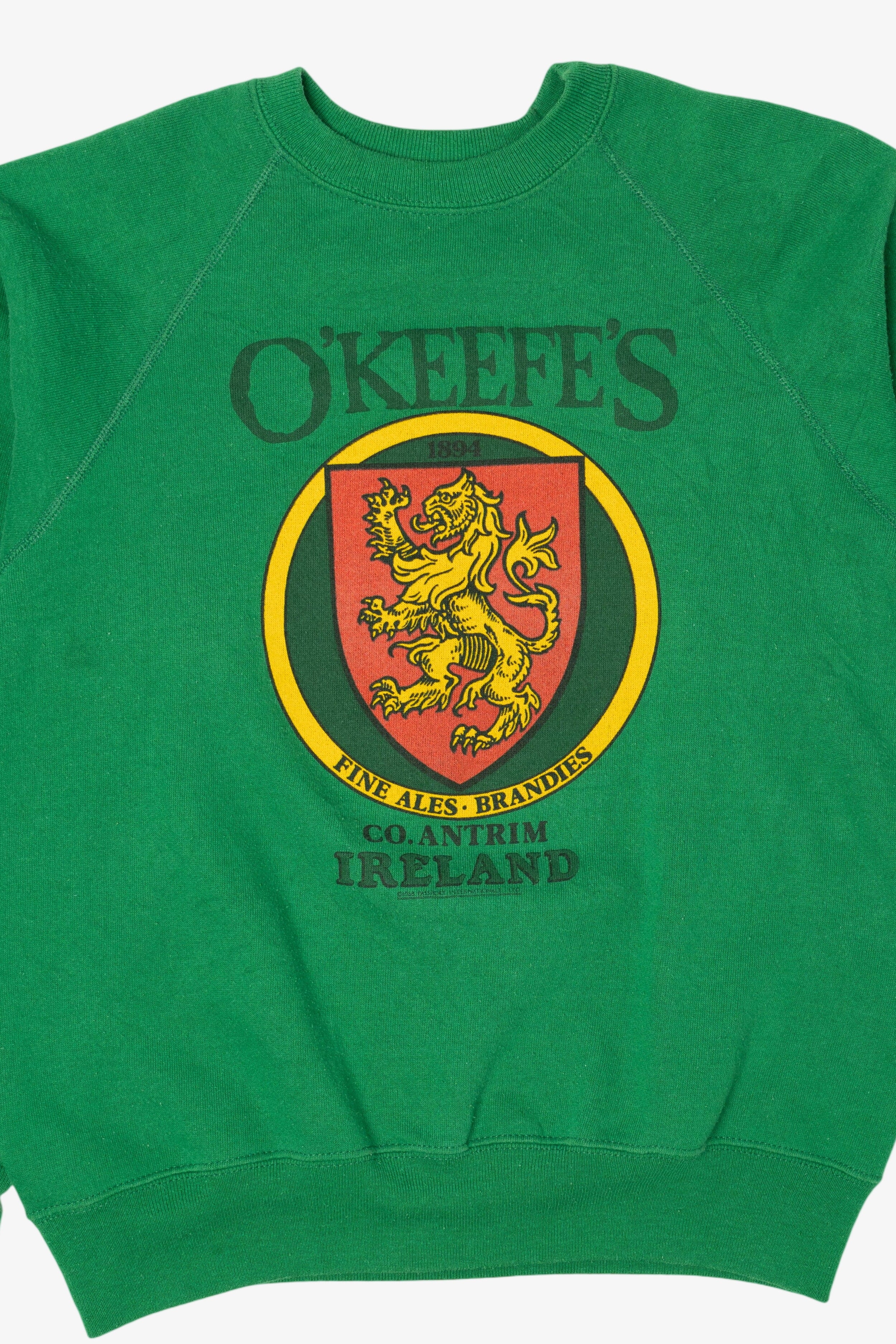 Vintage Green O'Keefe's Irish Pub Ireland Sweatshirt (1980s)