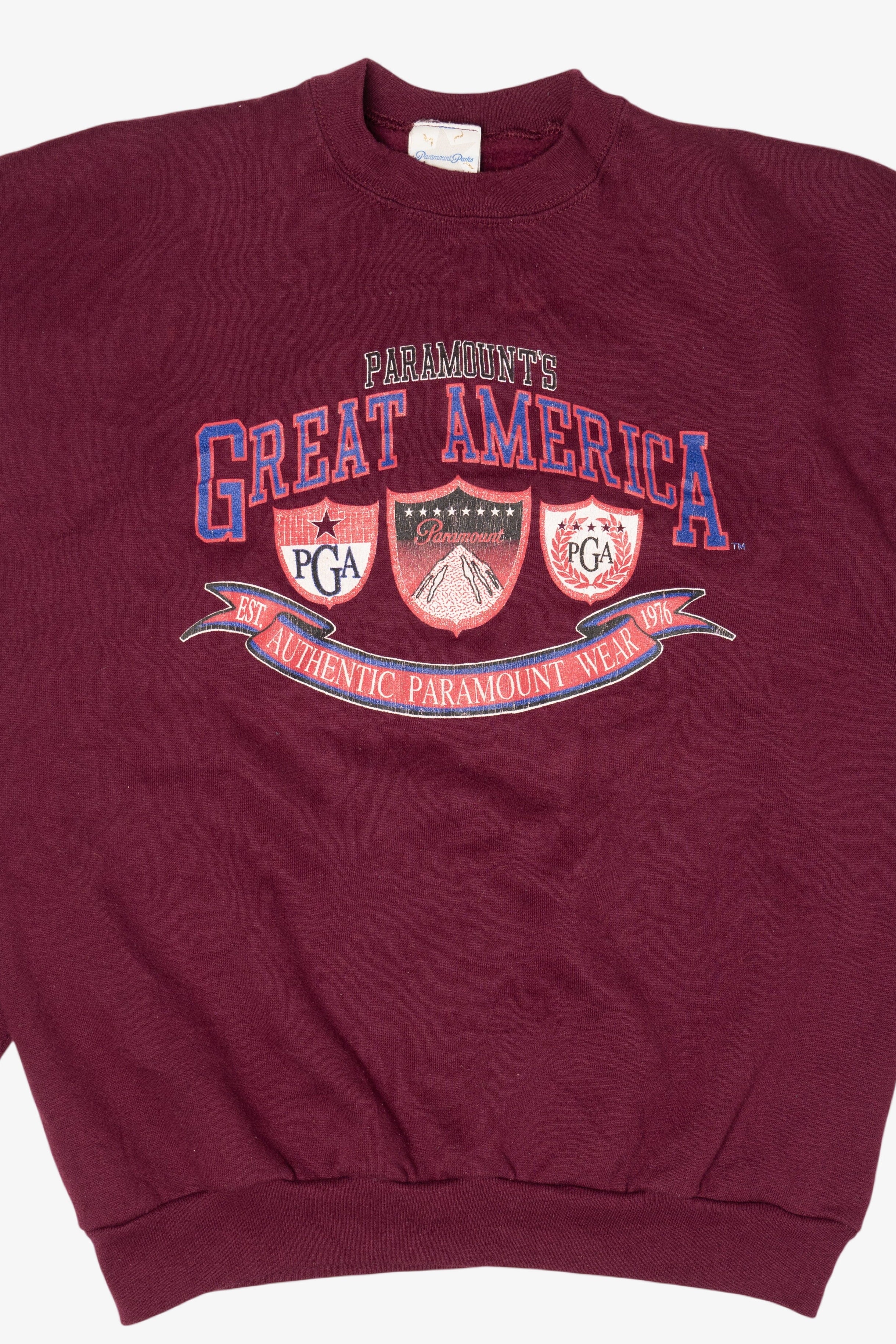 Vintage Burgundy Paramount's Great America Sweatshirt (1990s)