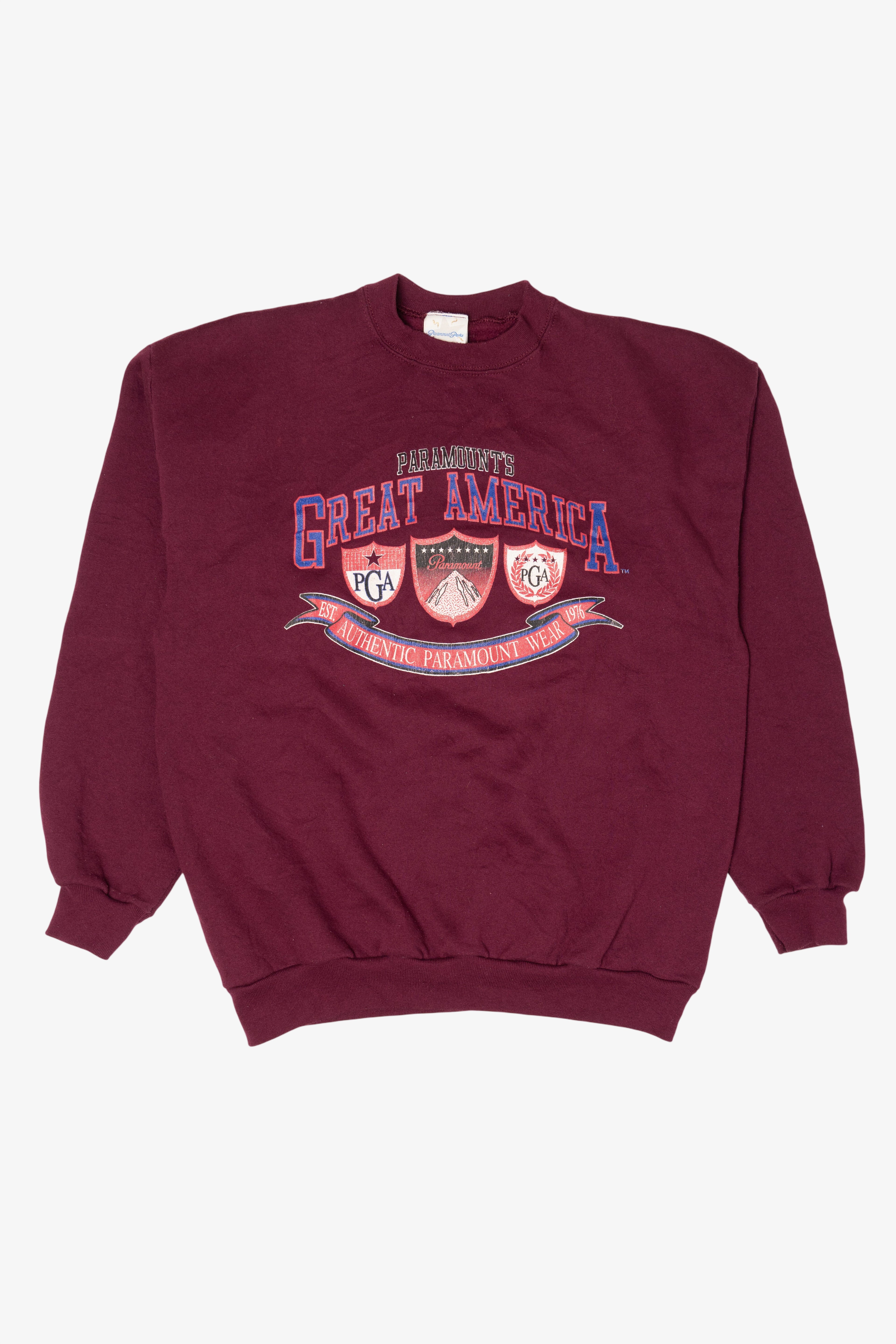 Vintage Burgundy Paramount's Great America Sweatshirt (1990s)