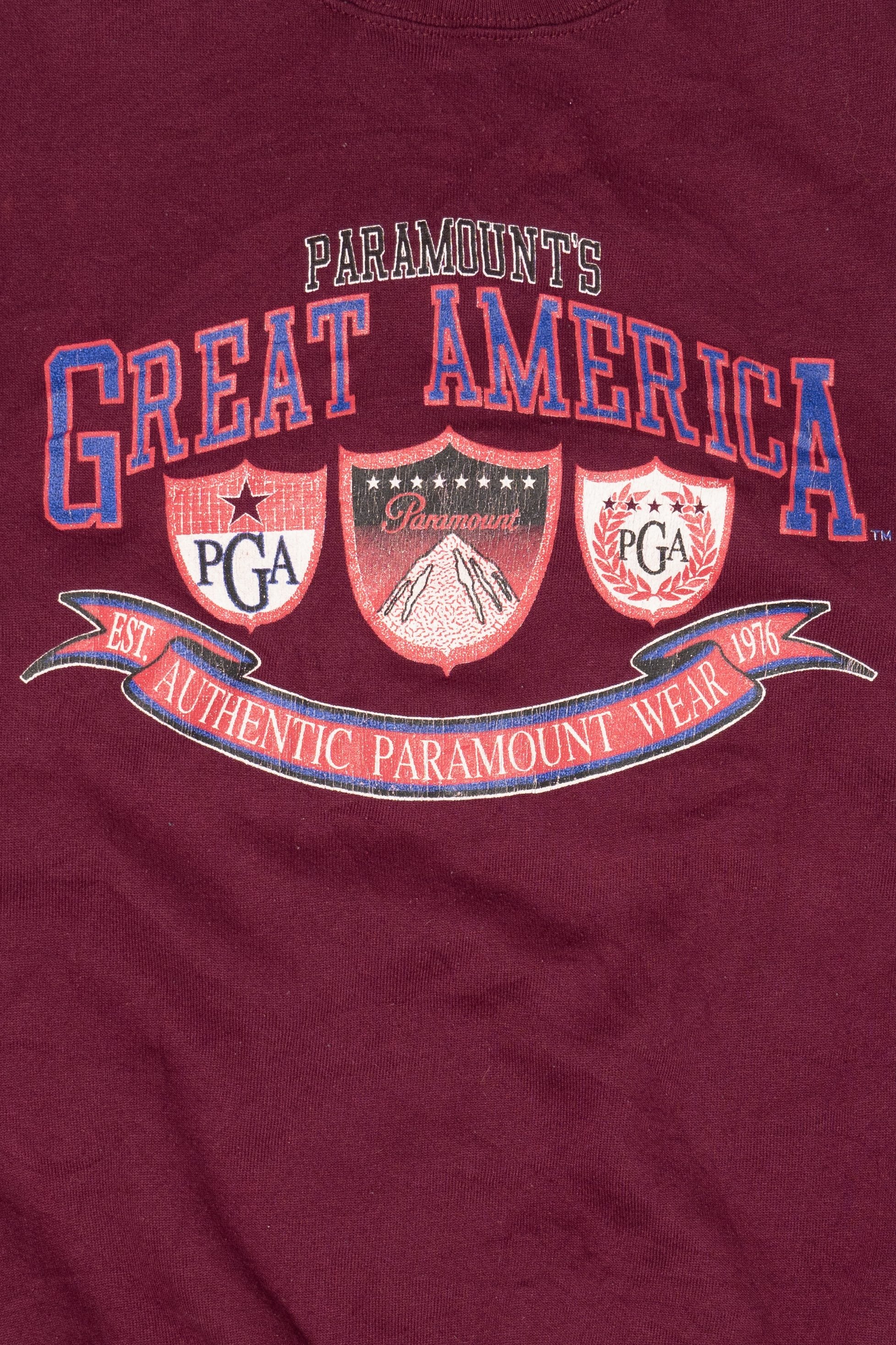 Vintage Burgundy Paramount's Great America Sweatshirt (1990s)