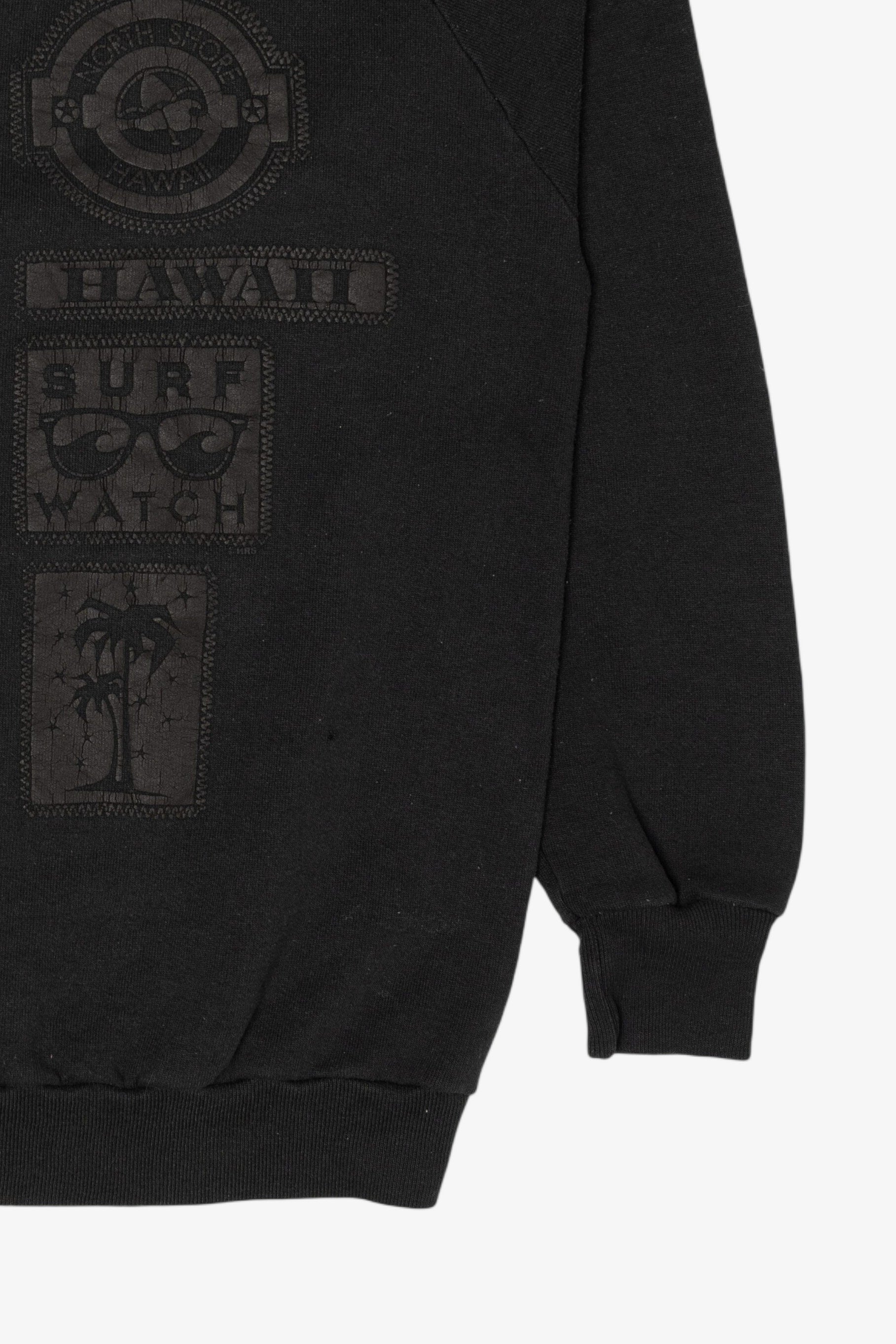 Vintage Black Hawaii Surfwatch Raglan Sweatshirt (1990s)