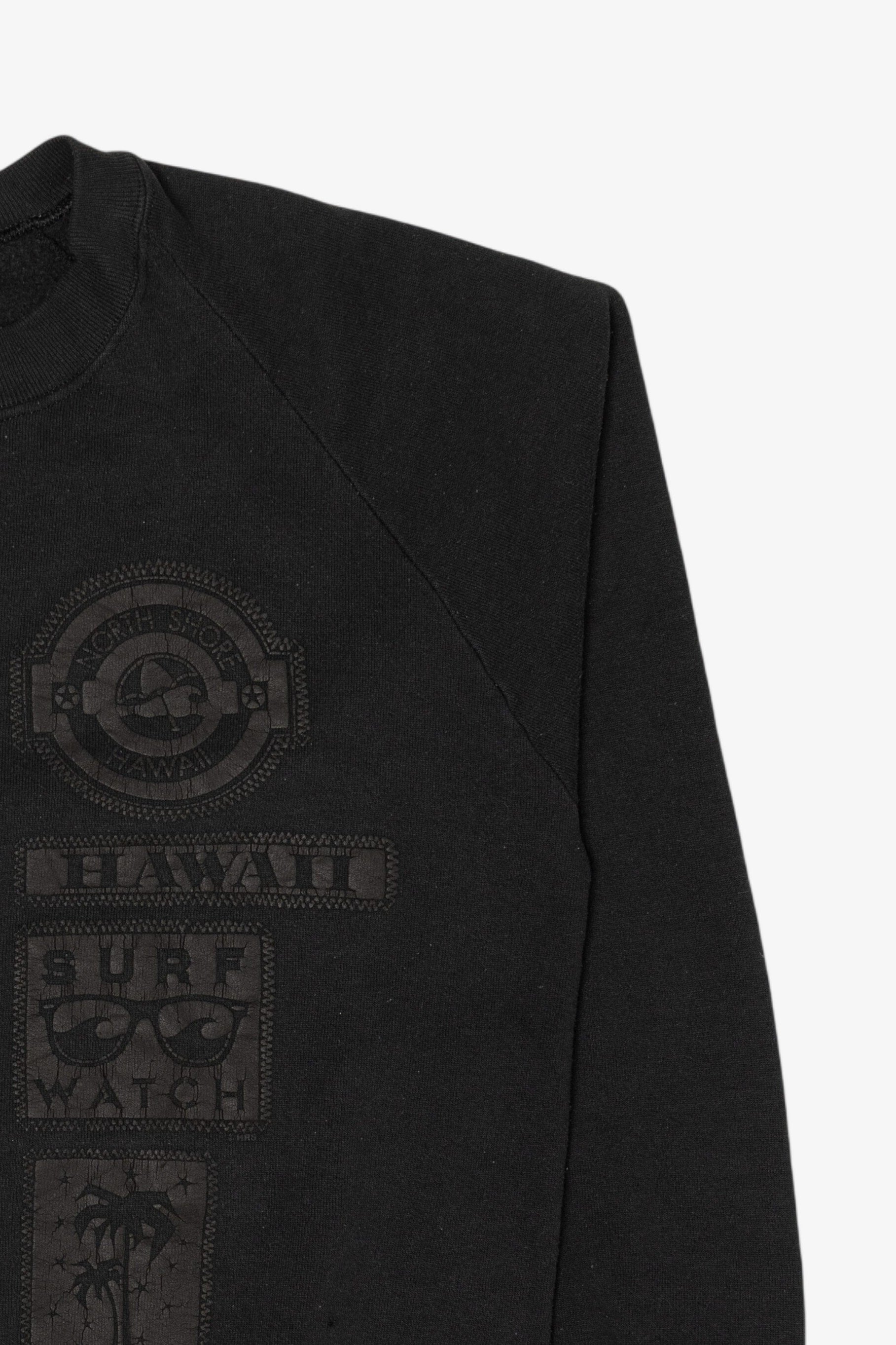 Vintage Black Hawaii Surfwatch Raglan Sweatshirt (1990s)