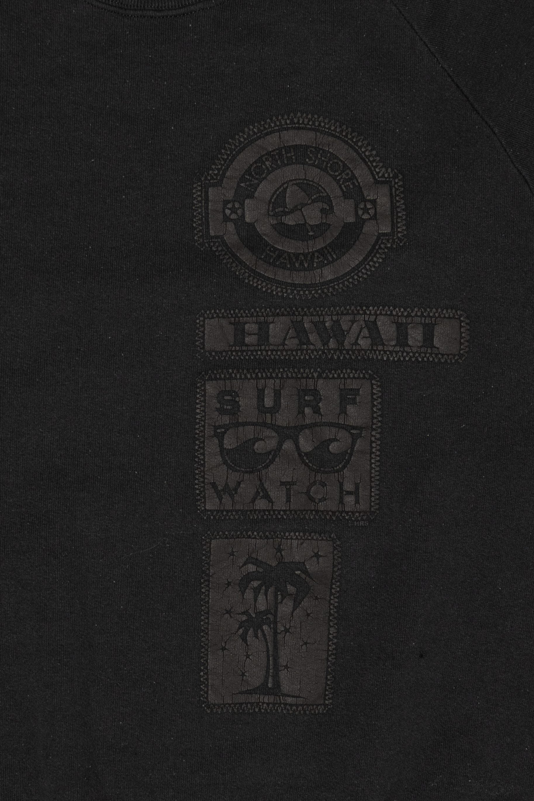 Vintage Black Hawaii Surfwatch Raglan Sweatshirt (1990s)