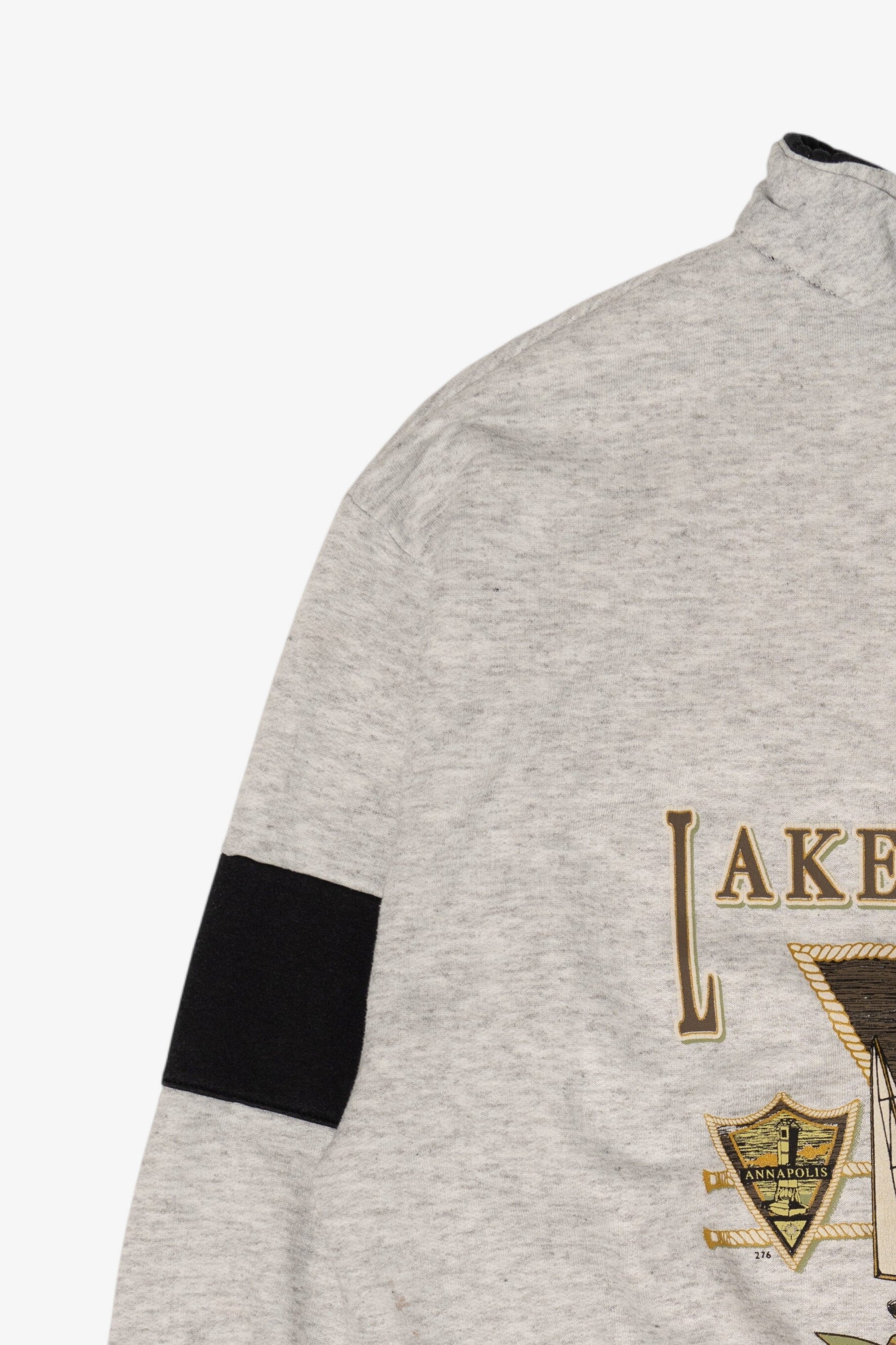 Vintage Lake George New York Quarter Zip Sweatshirt (1990s)
