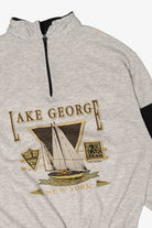Vintage Lake George New York Quarter Zip Sweatshirt (1990s)