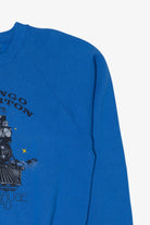 Vintage Blue Durango Silverton Narrow Gauge Railroad Raglan Sweatshirt (1990s)