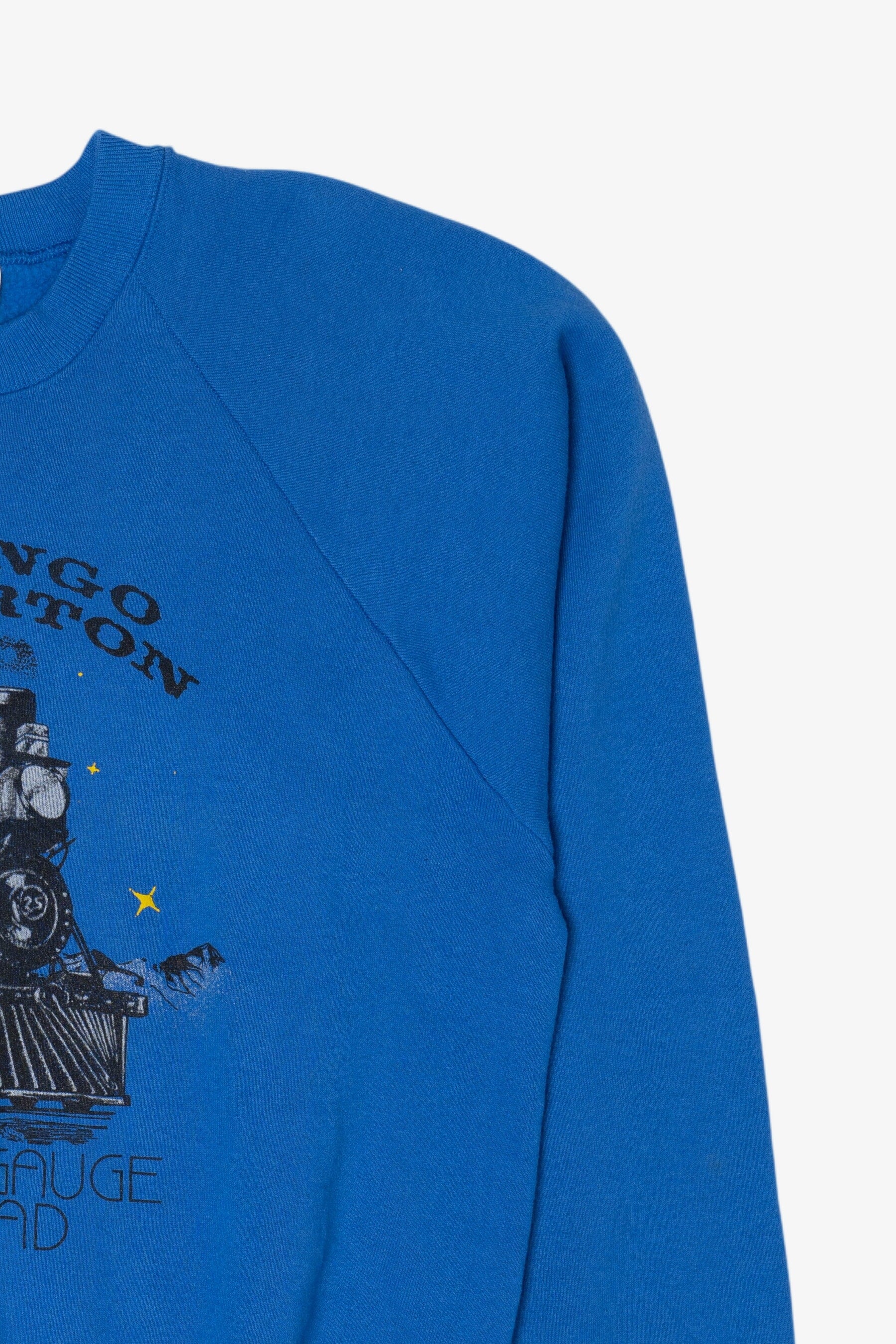 Vintage Blue Durango Silverton Narrow Gauge Railroad Raglan Sweatshirt (1990s)
