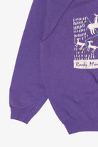 Vintage Purple Rocky Mountain River Tours Raglan Sweatshirt (1990s)