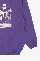 Vintage Purple Rocky Mountain River Tours Raglan Sweatshirt (1990s)