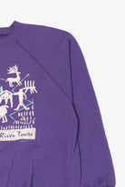 Vintage Purple Rocky Mountain River Tours Raglan Sweatshirt (1990s)
