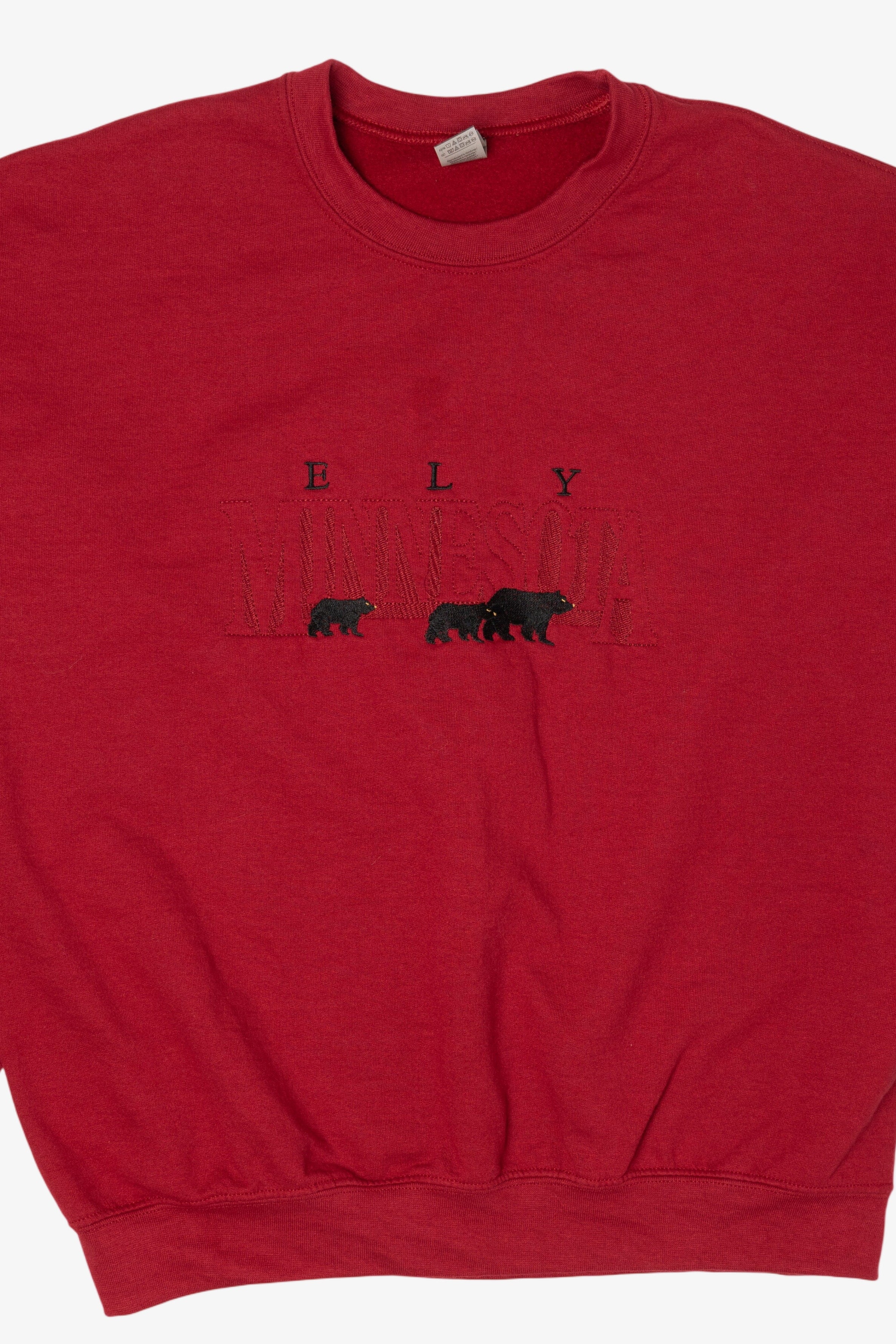 Red Ely Minnesota Embroidered Sweatshirt (2020s)