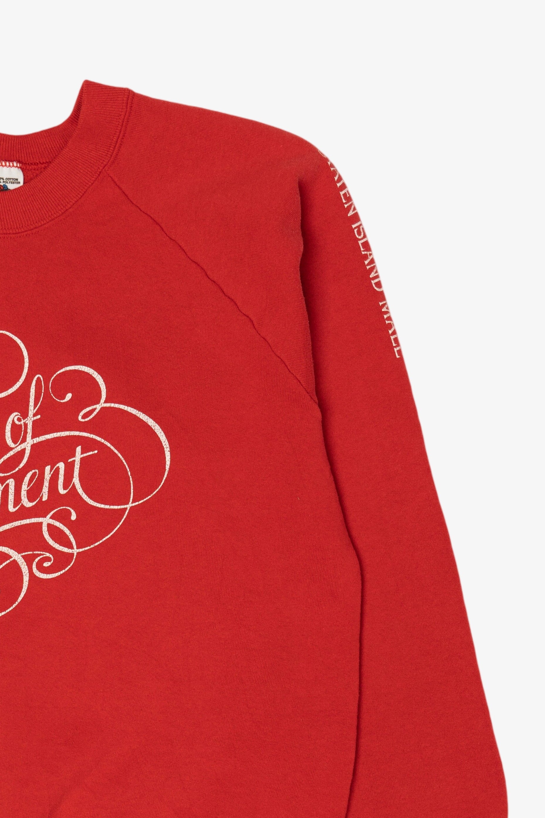 Vintage Red "A Season Of Enchantment" Staten Island Mall Raglan Sweatshirt (1990s)