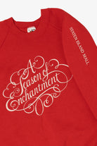 Vintage Red "A Season Of Enchantment" Staten Island Mall Raglan Sweatshirt (1990s)