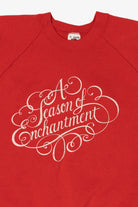 Vintage Red "A Season Of Enchantment" Staten Island Mall Raglan Sweatshirt (1990s)