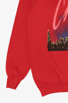 Vintage Red Chicago Skyline Raglan Sweatshirt (1990s)