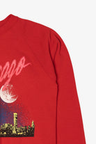 Vintage Red Chicago Skyline Raglan Sweatshirt (1990s)