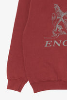Vintage Embossed Burgundy "England" Sweatshirt (1990s)