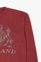 Vintage Embossed Burgundy "England" Sweatshirt (1990s)