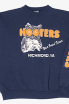 Vintage Navy Blue Hooters Richmond Virginia Sweatshirt (1990s)