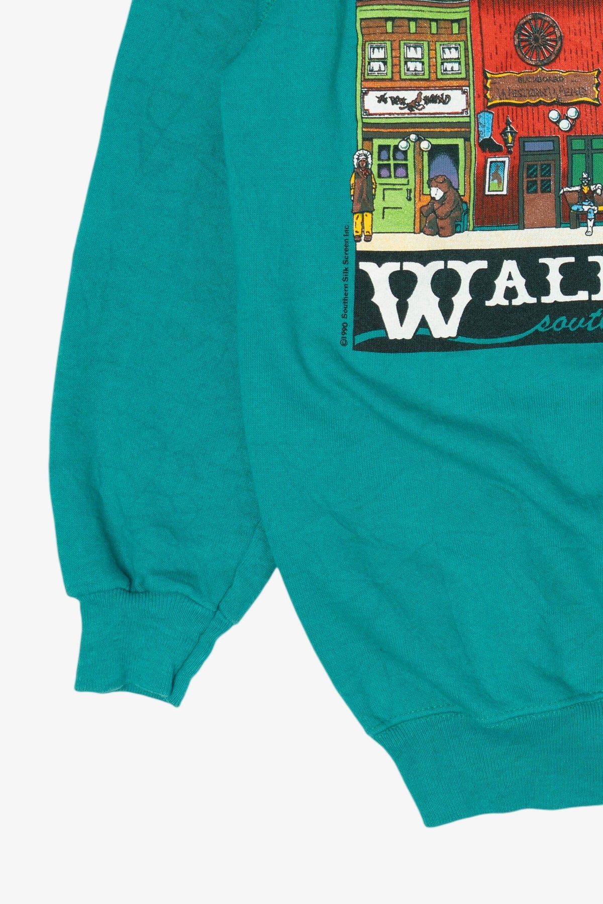 Vintage Teal Wall Drug South Dakota Raglan Sweatshirt (1990s)