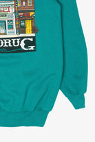 Vintage Teal Wall Drug South Dakota Raglan Sweatshirt (1990s)