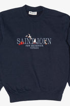 Vintage Navy Blue Saint John New Brunswick Canada Sweatshirt (1990s)